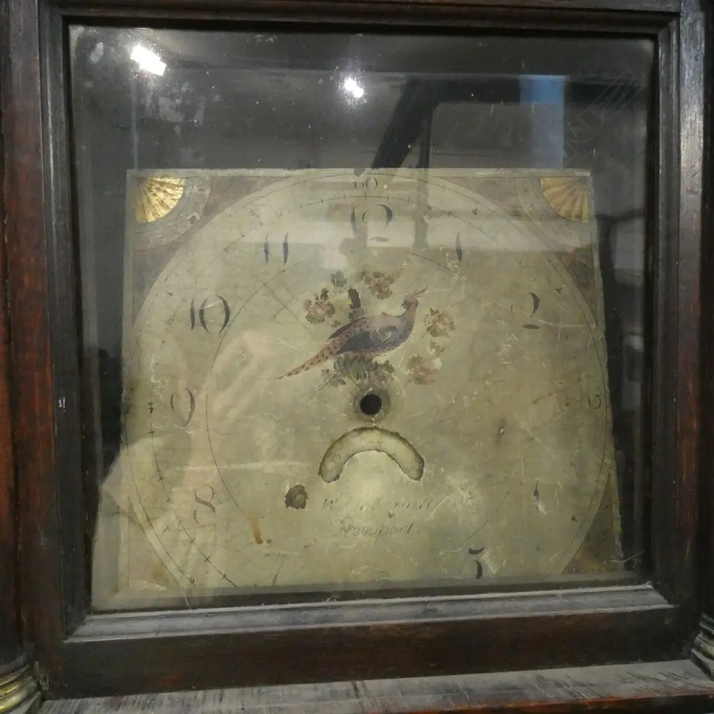 VICTORIAN OAK GRANDFATHER CLOCK CASE AND FACE (AF) H. 1965MM Image 1++