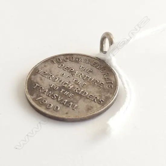 (20169)NZ ROUGH RIDERS MEDAL 1900 DEPARTURE TO TRANSVAAL