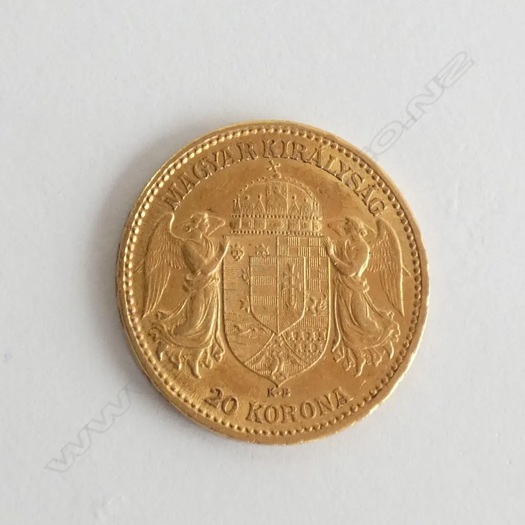 AUSTRO-HUNGARIAN 20 KORONA GOLD COIN 90% GOLD 6.775gm Image 1++