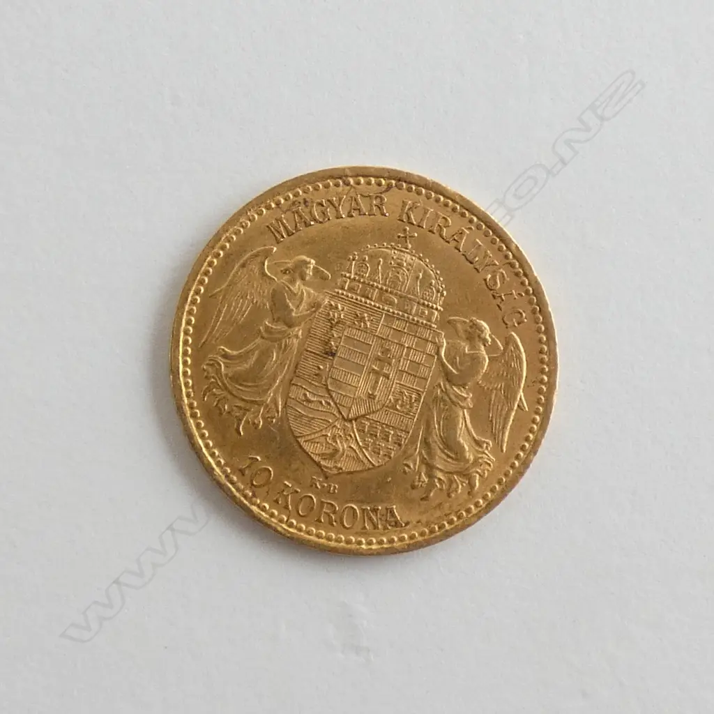 HUNGARIAN 1893 10 KORONA GOLD COIN 90% 3.3875gms Image 1++