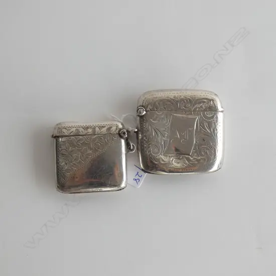 2 STG SILVER VESTAS; CHESTER 1919 + B'HAM 1915 53 GRAMS