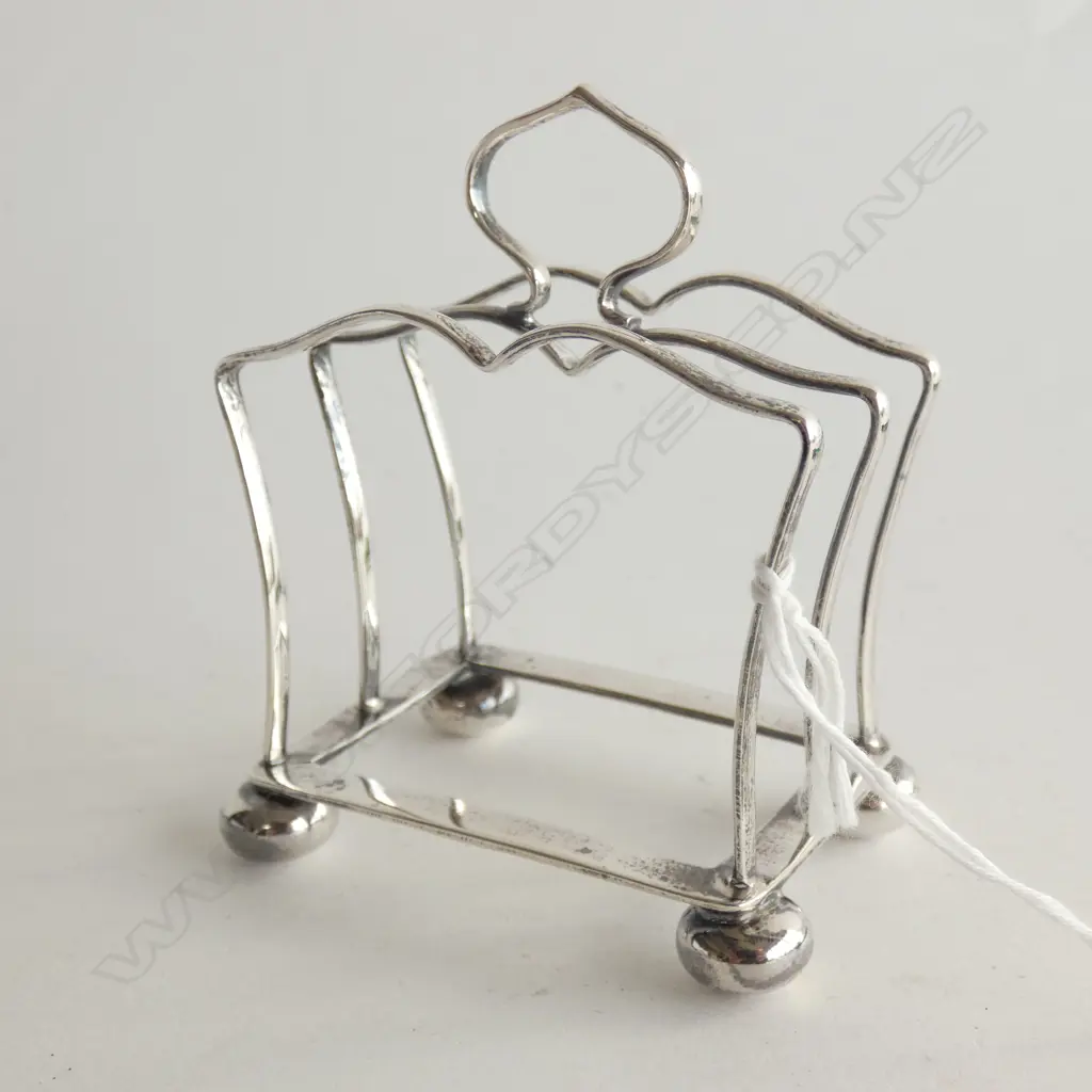 STG SILVER 2 SLICE TOAST RACK  BIRMINGHAM 1924 50G  Image 1++