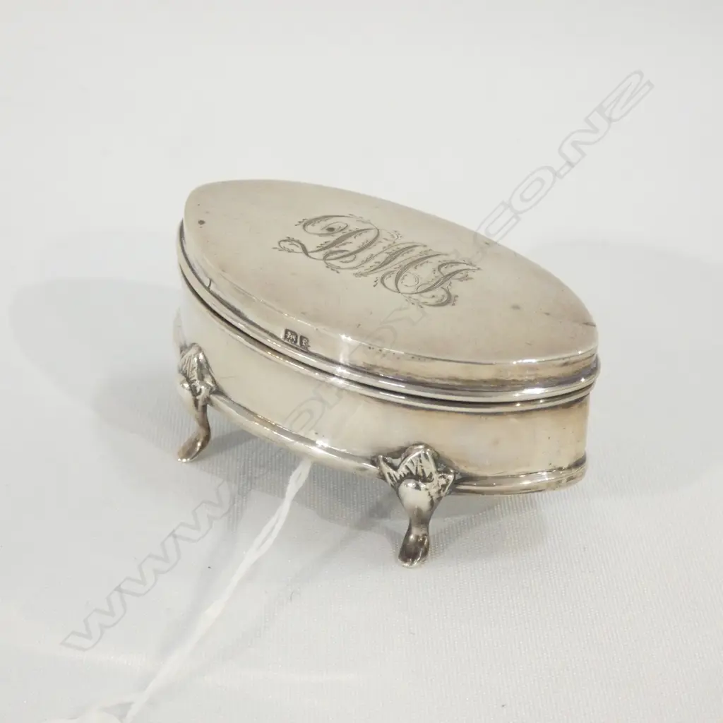 STG SILVER LIDDED CONTAINER B'HAM 1905 31 GRAMS Image 1++