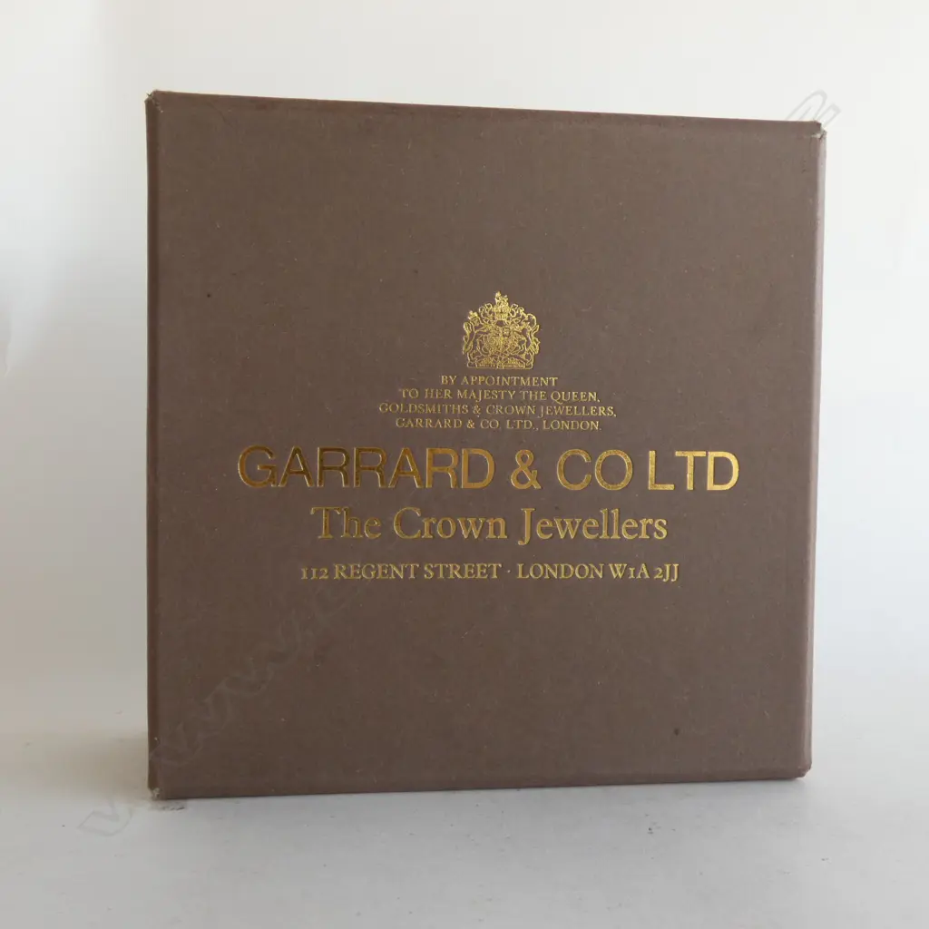 GARRARD & CO. 'REGENT PLATE' BOWL ORIG. CARD BOX Dia.155mm Image 1++
