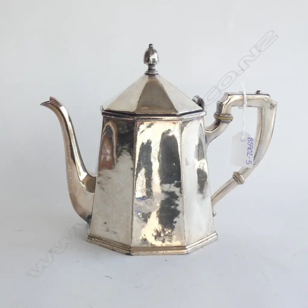 SILVER PLATE ART DECO TEAPOT H. 210MM Image 1++