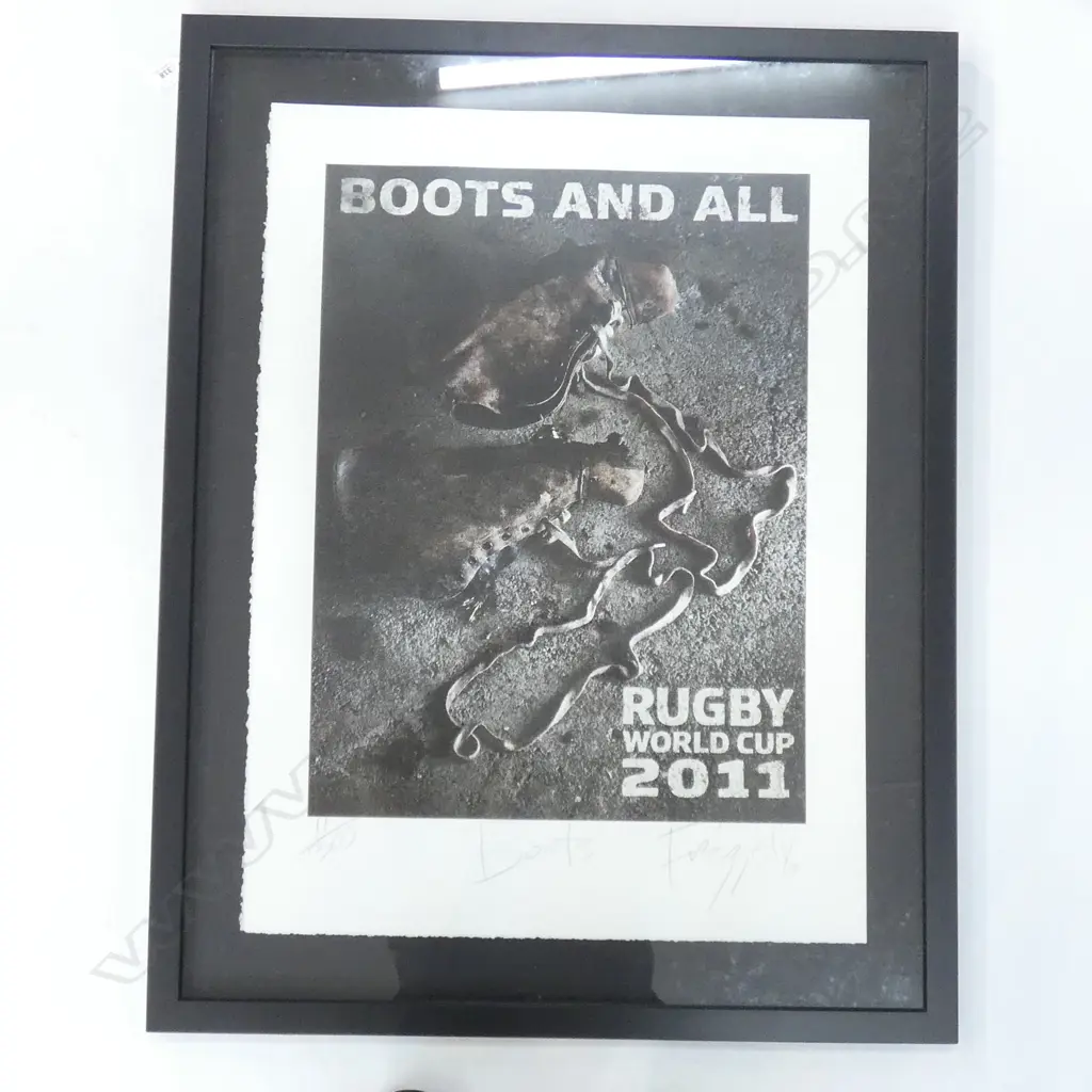 DICK FRIZZELL 'NZ RUGBY WORLD CUP 2011 / BOOTS AND ALL' 11/300 600x450mm Image 1++