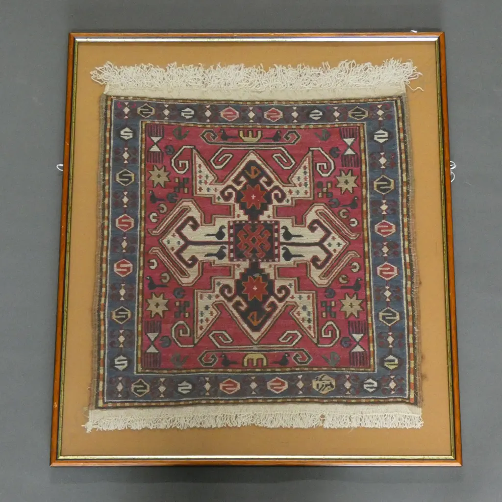 FRAMED HAND KNOTTED MAT  420 X 490MM Image 1++