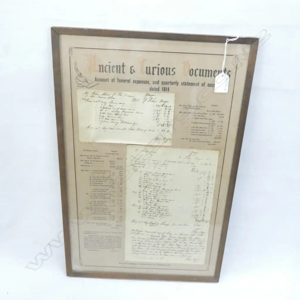 FRAMED ACC FUNERAL EXPENSES ETC C1814 290 X 480MM  Image 1++