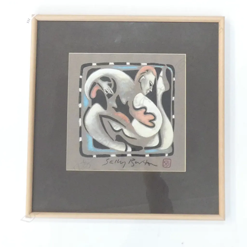 SALLY BURTON 'CONTORTIONIST' SCREEN PRINT 11/25 1988 270x270mm  Image 1++