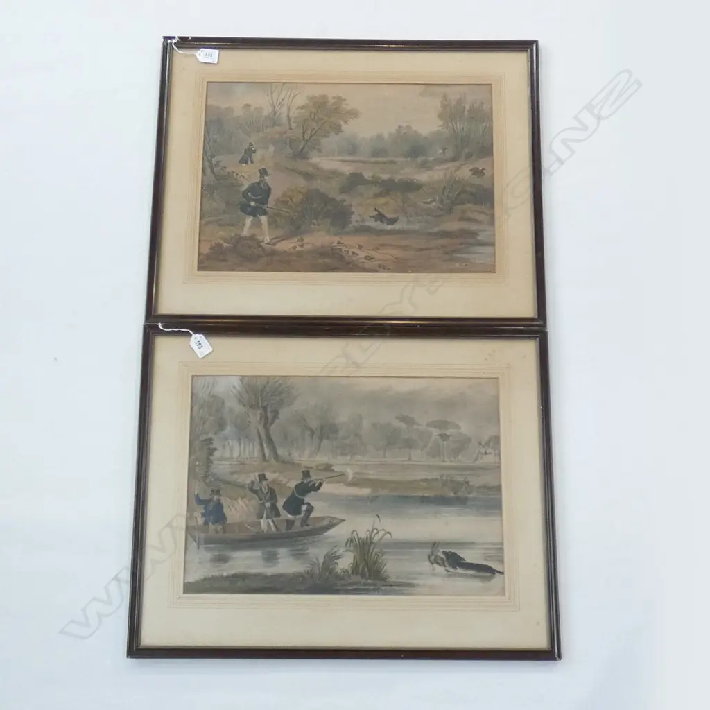 PR OLD HUNTING LITHOGRAPHS 320x470mm Image 1++