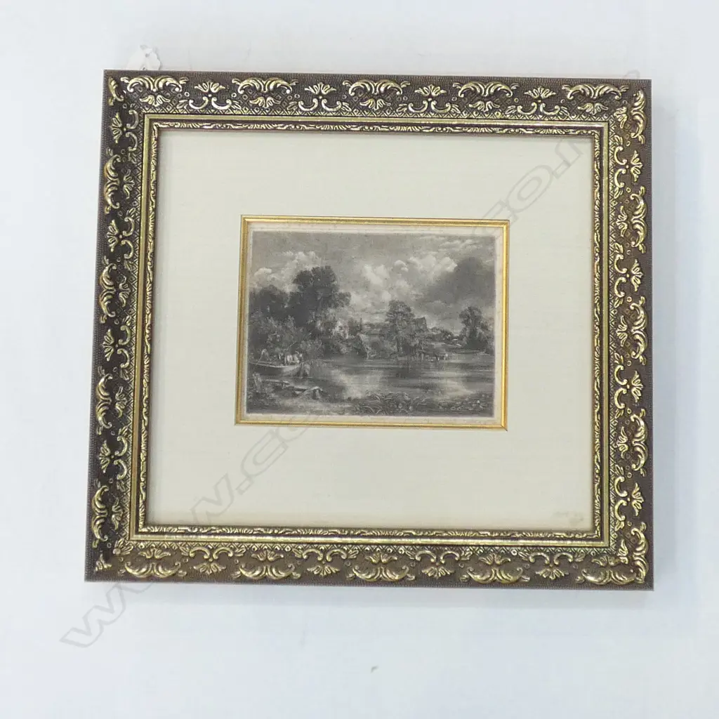 DAVID LUCAS AFTER CONSTABLE; 'VIEW ON THE RIVER STOUR' MEZZOTINT 140x185mm Image 1++