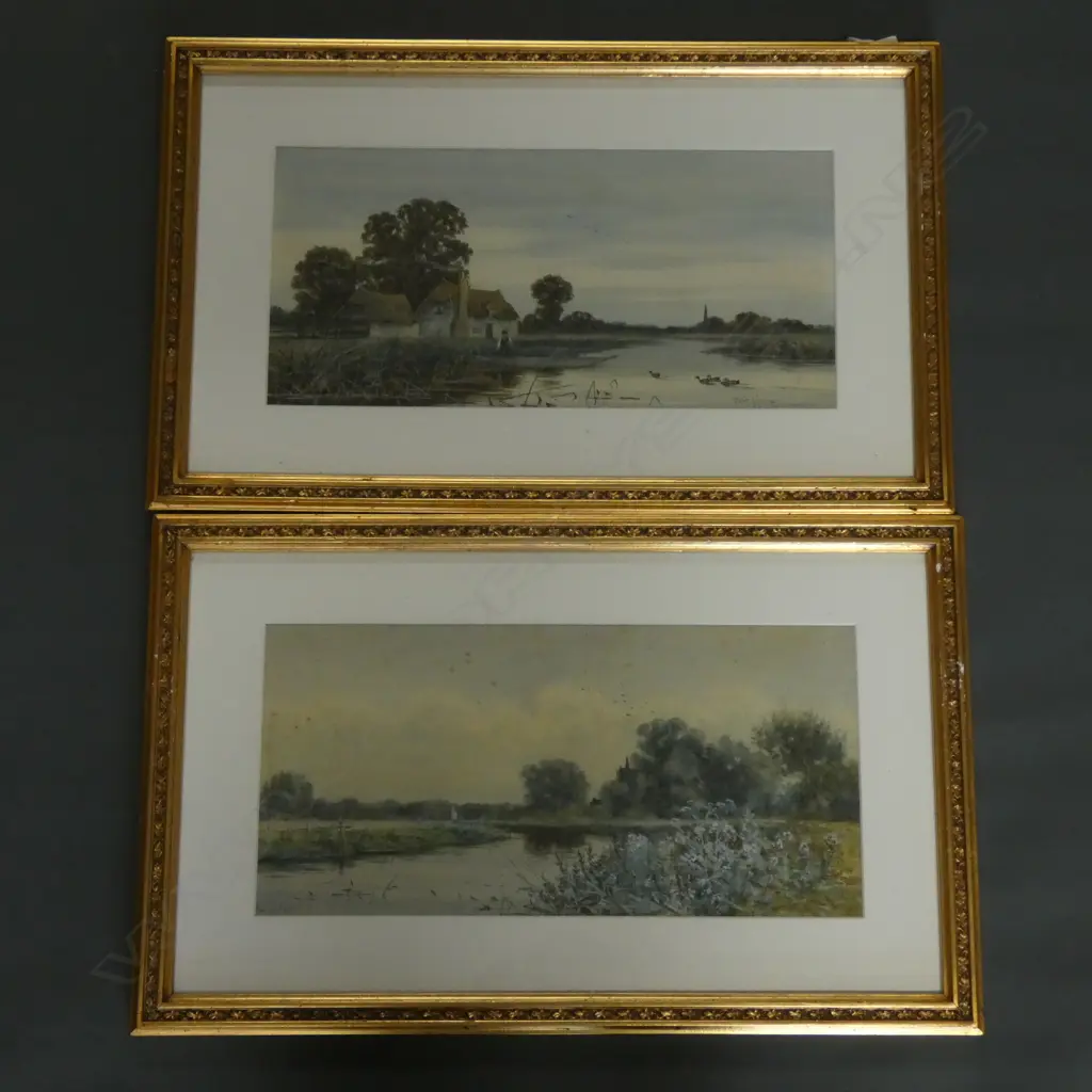 TWO WATERCOLOURS BY ROLF WINTER 360 X 170MM Image 1++