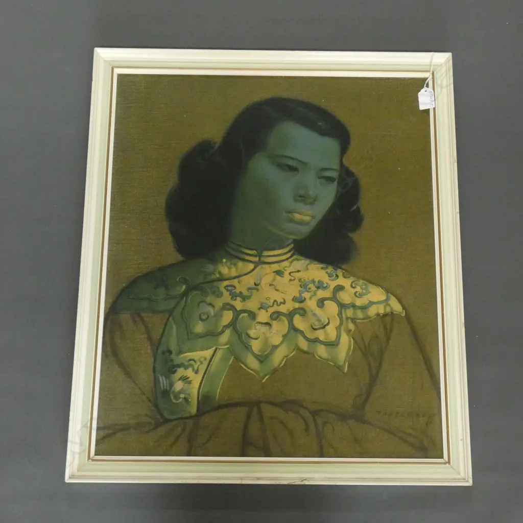 VINTAGE TRETCHIKOFF PRINT 'THE CHINESE GIRL'600 X 490mm Image 1++