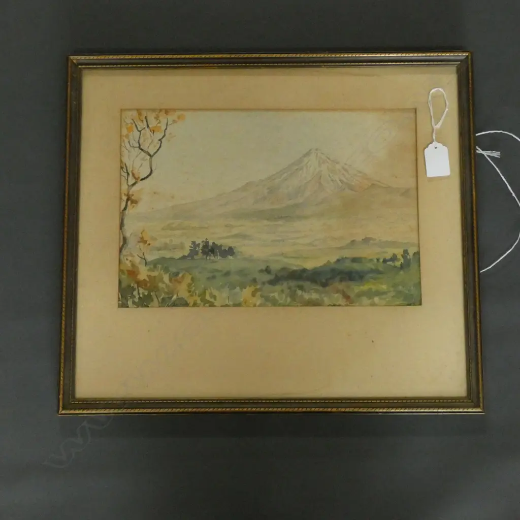 BERNARD ARIS W/C MT TARANAKI 210 X 310mm A.F Image 1++