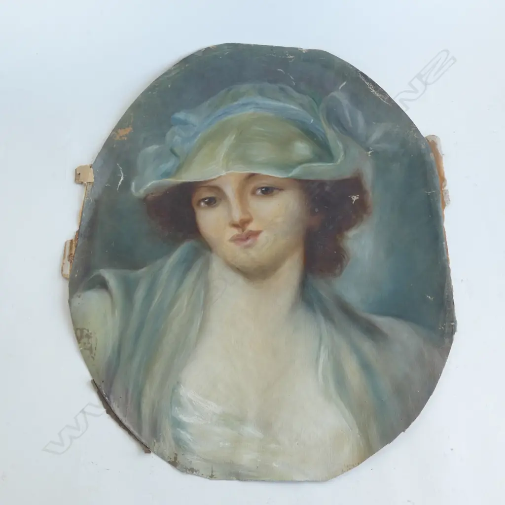 OVAL OIL PORTRAIT ON CANVAS 500x400mm Image 1++