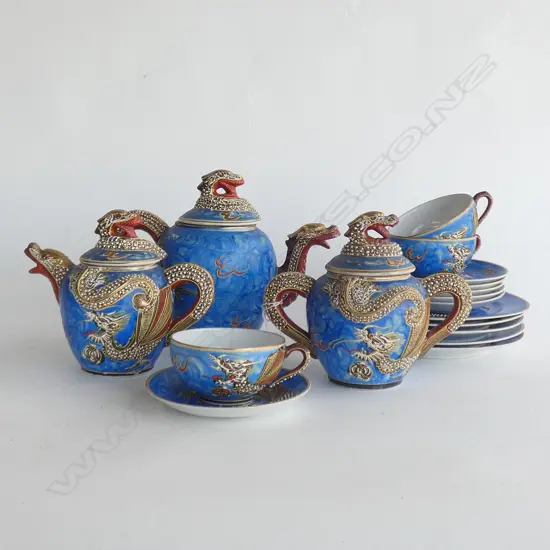 SATSUMA DRAGONWARE TEASETS, BOWLS H200