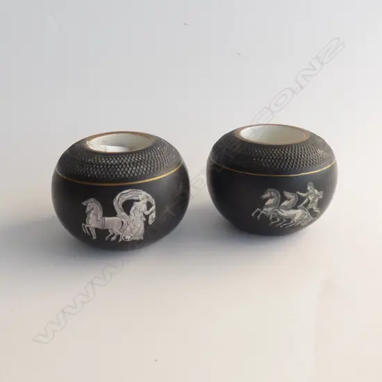 PR ANTIQUE PRATT WARE 'OLD GREEK'  TABLE VESTAS - DIA 80MM