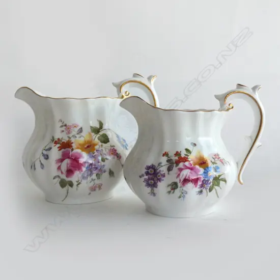2 ROYAL CROWN DERBY POSIES JUGS GRADUATED PR