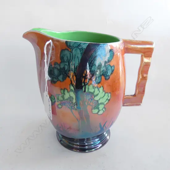 CARLTON WAREORANGE LUSTRE BUNNIES JUG H.170mm