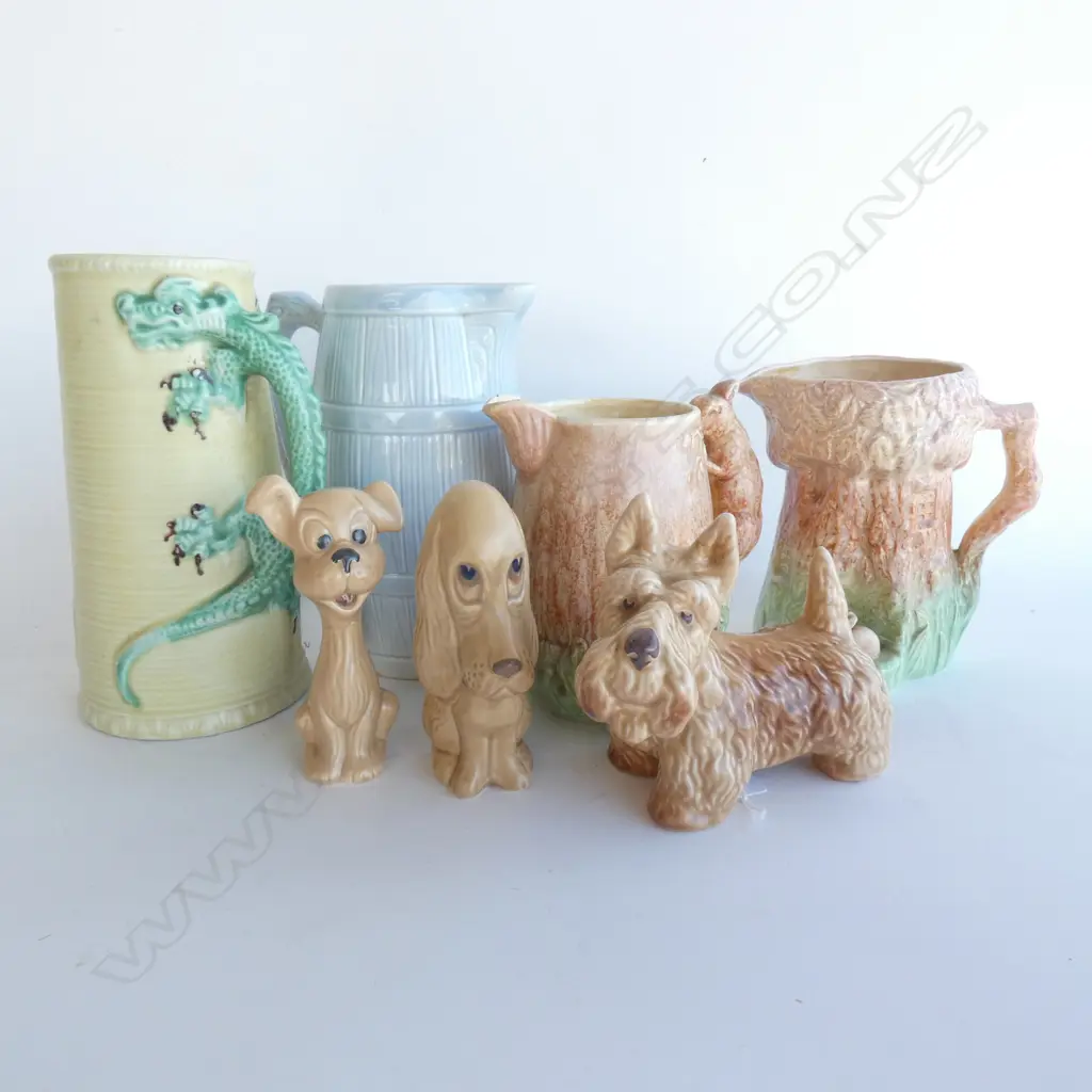 7 PCS SYLVAC INCL DRAGON & RABBIT JUGS & SYLVAC DOGS (SOME A/F) Image 1++