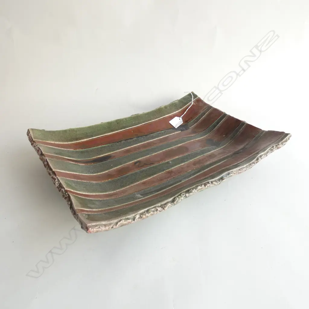 SCOTT HOCKENHULL STUDIO POTTERY PLATTER 425x290mm Image 1++