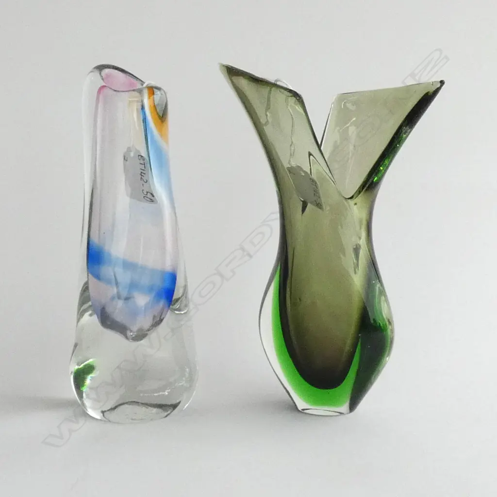 2 ART GLASS VASES H. 220MM Image 1++