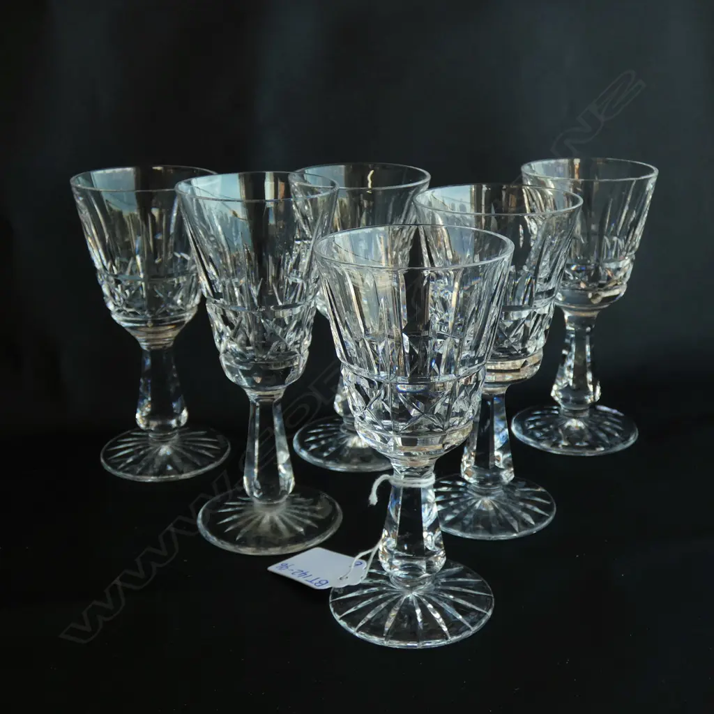 SET 6 WATERFORD CRYSTAL KYLEMORE WINE GLASSES (H125MM) + 1 H 133MM Image 1++