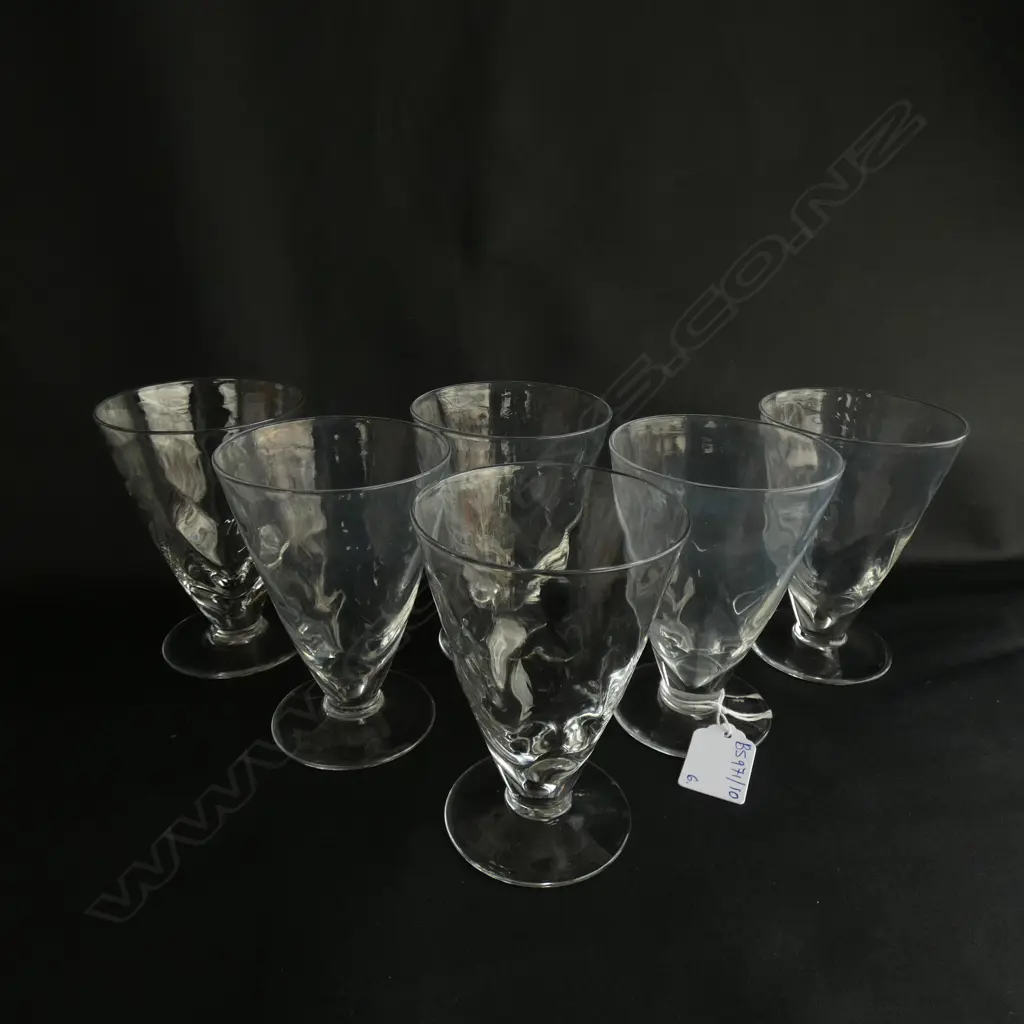6 STUART CRYSTAL DECO GLASSES H.115mm Image 1++
