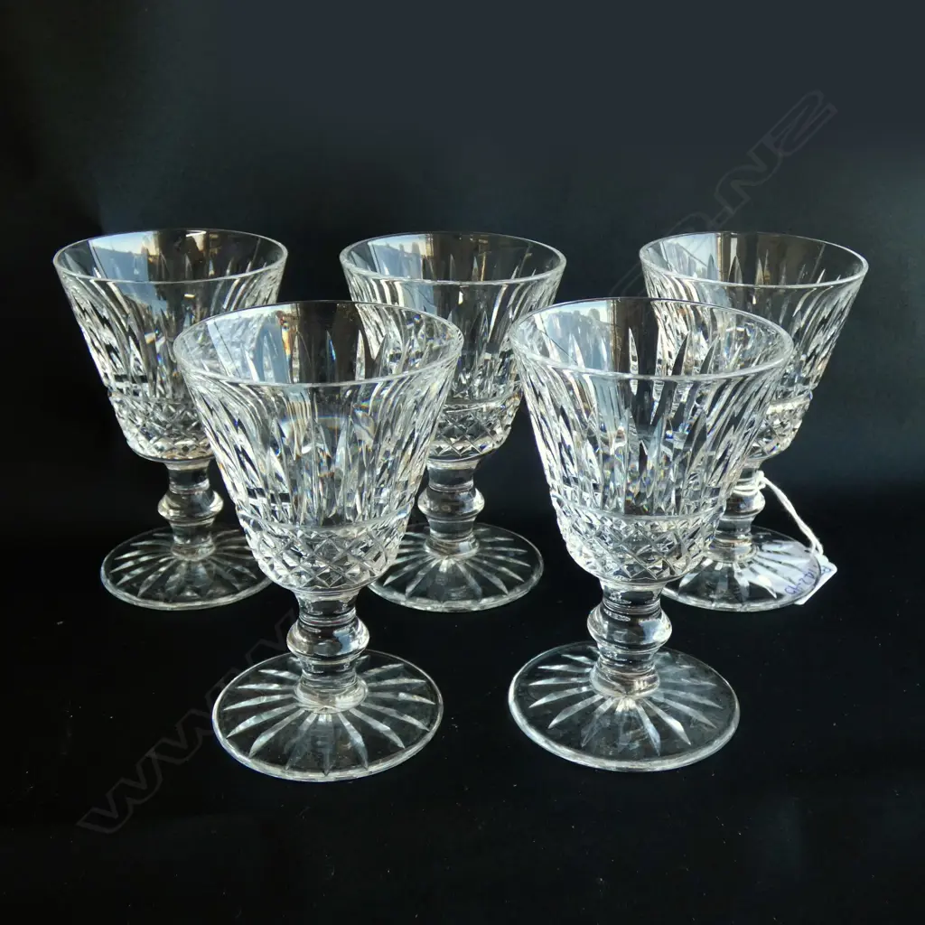 SET 5 WATERFORD CRYSTAL SHERRY GLASSES H. 100MM Image 1++