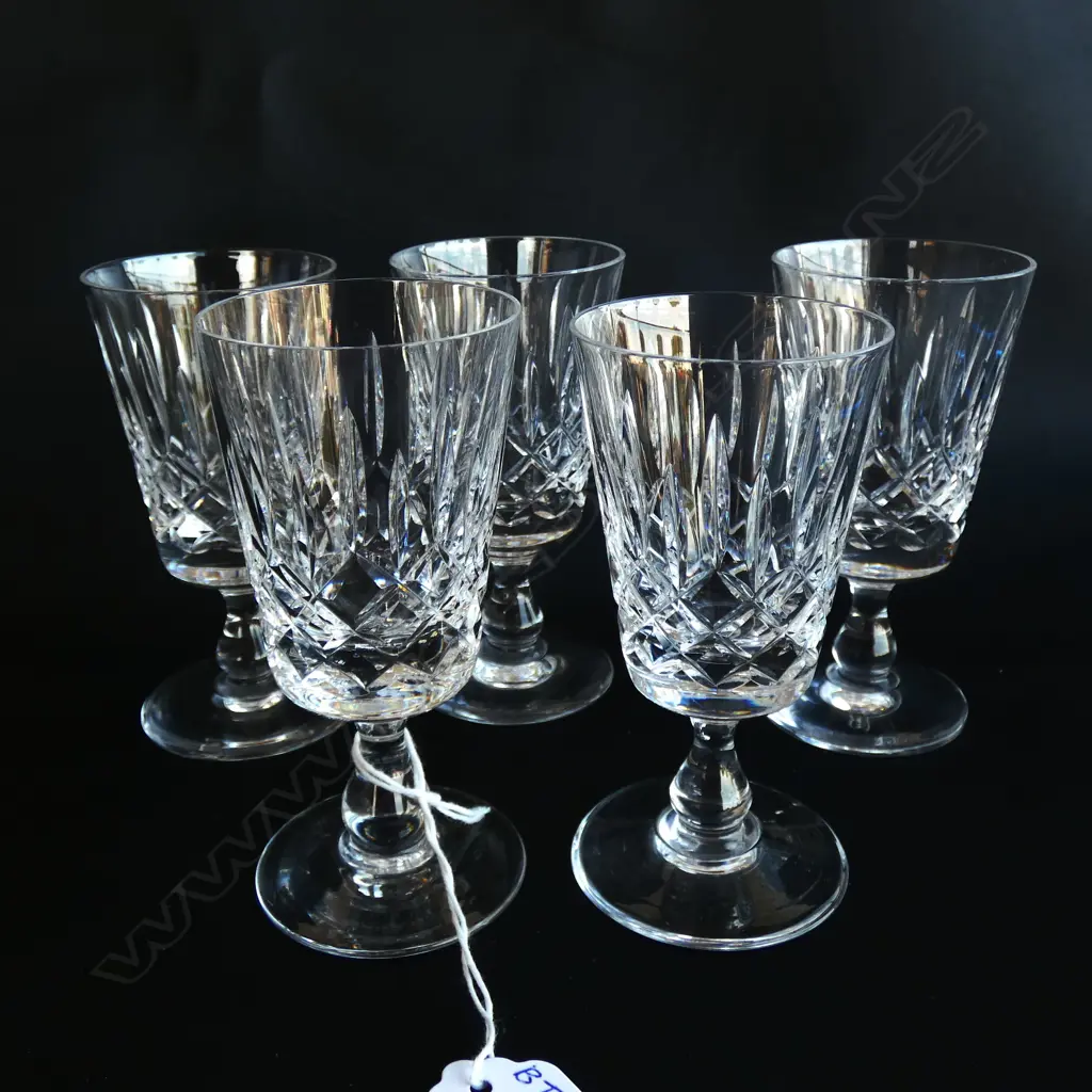 SET 5 WATERFORD CRYSTAL SHERRY GLASSES H. 100MM Image 1++