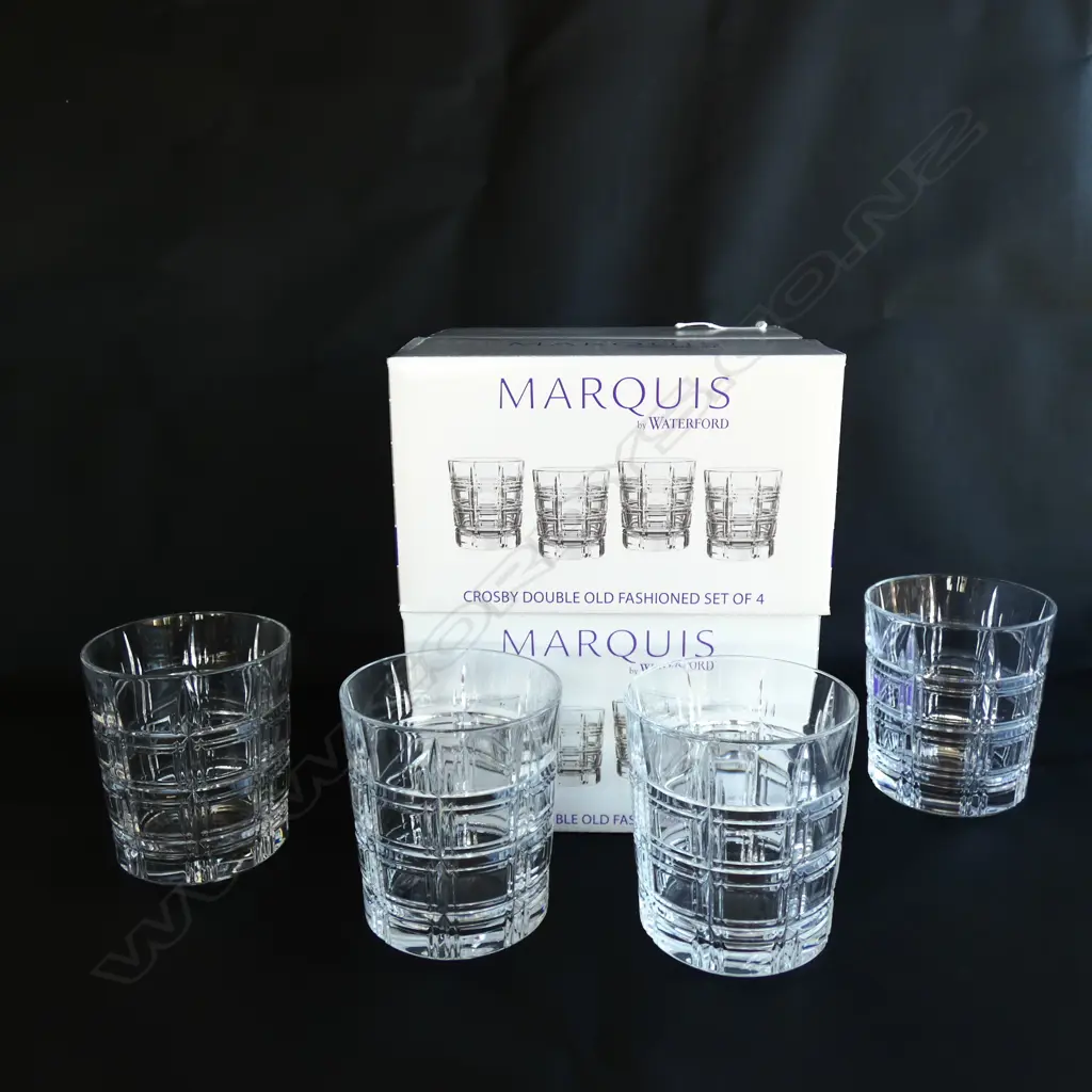 WATERFORD MARQUIS CRYSTAL SET OF 8 WHISKEY/GIN GLASSES Image 1++