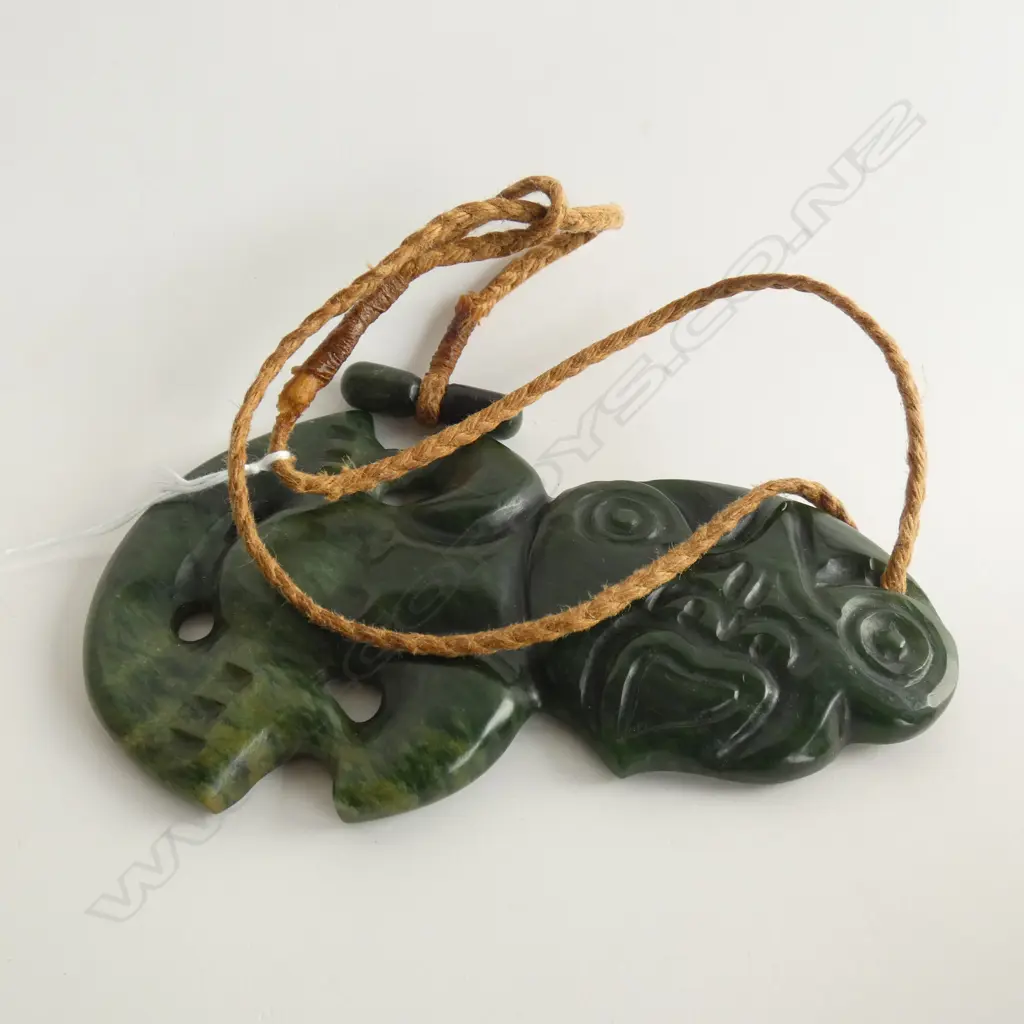 LARGE POUNAMU HEI TIKI. H.165mm Image 1++