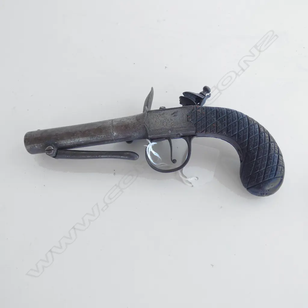 19thC MUZZLE LOADING FLINT LOCK PISTOL BY PROSSER Image 1++