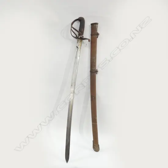 (17810)VICTORIAN 1821 PAT.? LIGHT CAVALRY SWORD IN SCABBARD