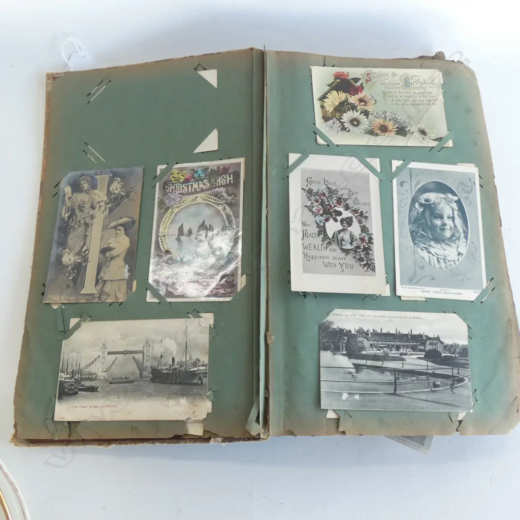 EDWARDIAN POST CARD ALBUM AF H.385mm Image 1++