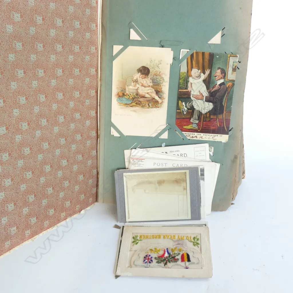 EDWARDIAN POST CARD ALBUM AF H.385mm Image 1++