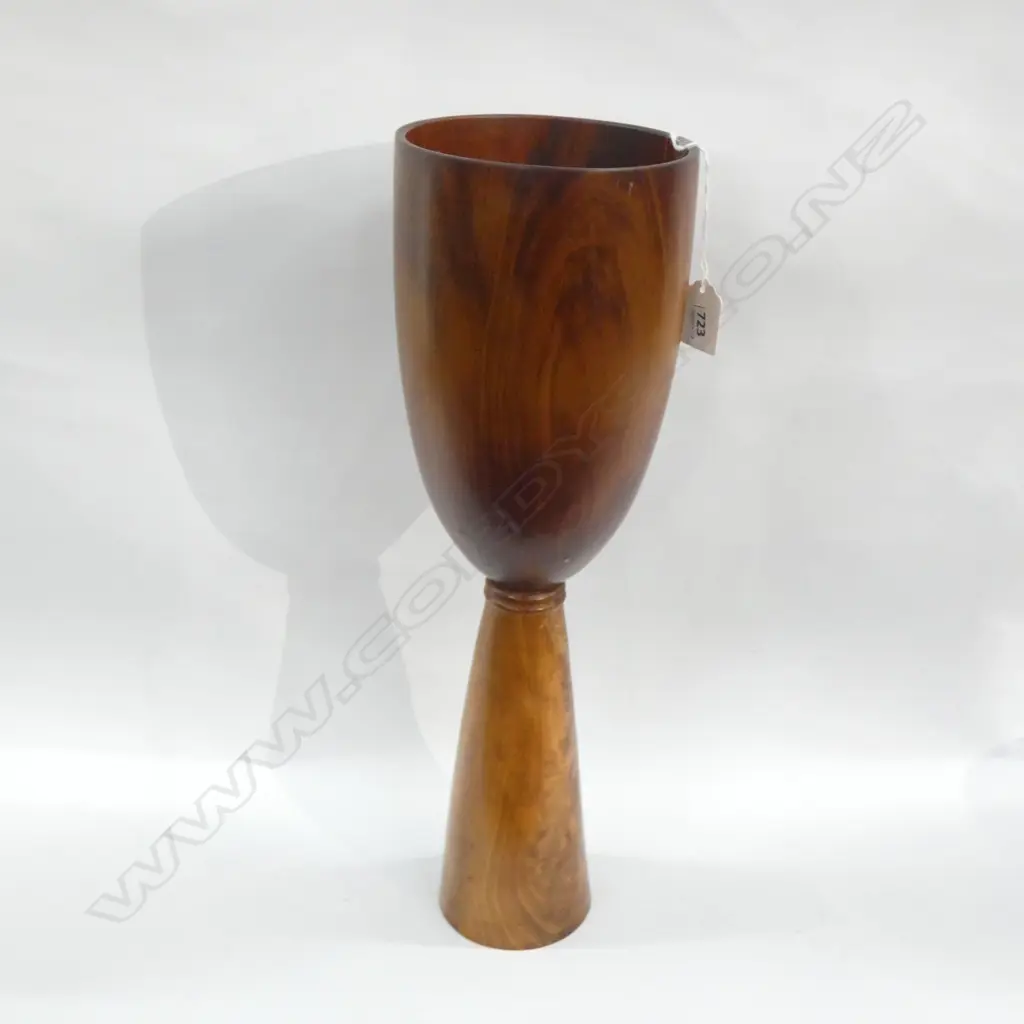 TALL NZ  KAURI & POHUTAKAWA WOODEN VASE H 445MM Image 1++