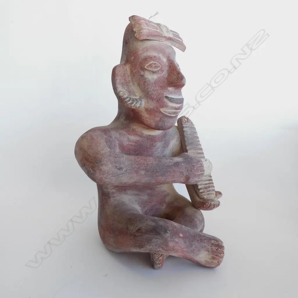 LG AZTEC STYLE POTTERY FIGURE H. 340MM Image 1++