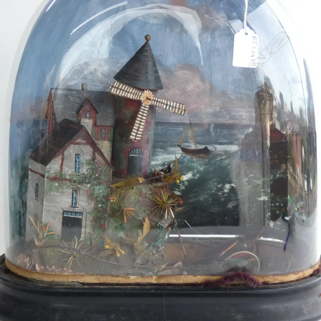 GLASS DOME w. MARITIME SCENE H.400mm Image 1++