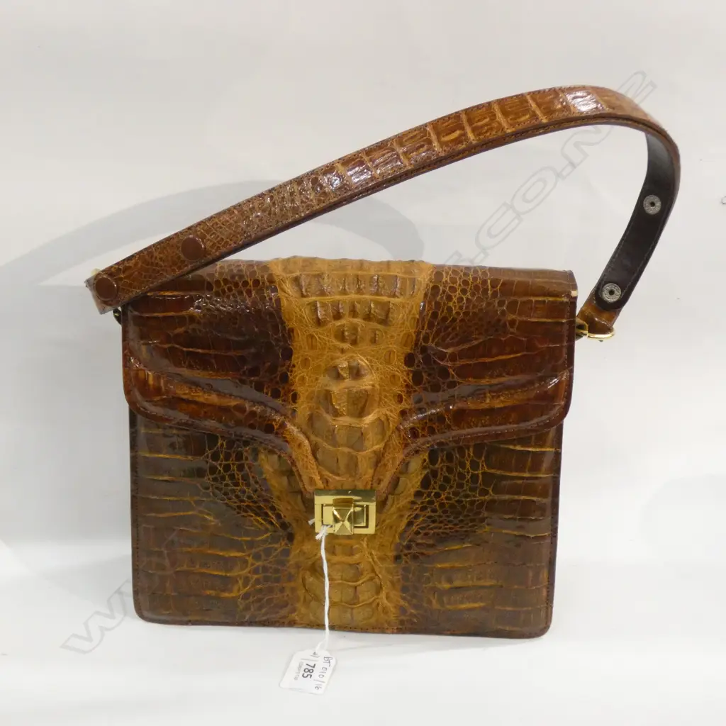 VINTAGE CROC HANDBAG Image 1++