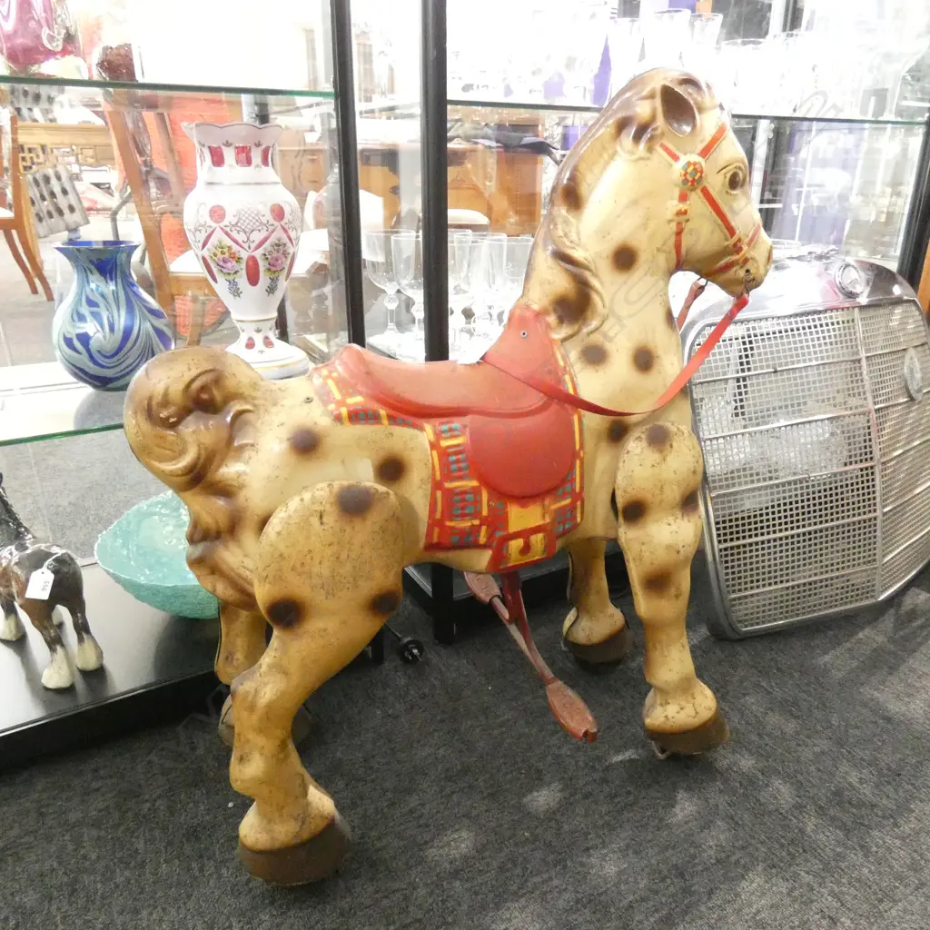 VINTAGE MOBO BRONCO TIN HORSE  Image 1++