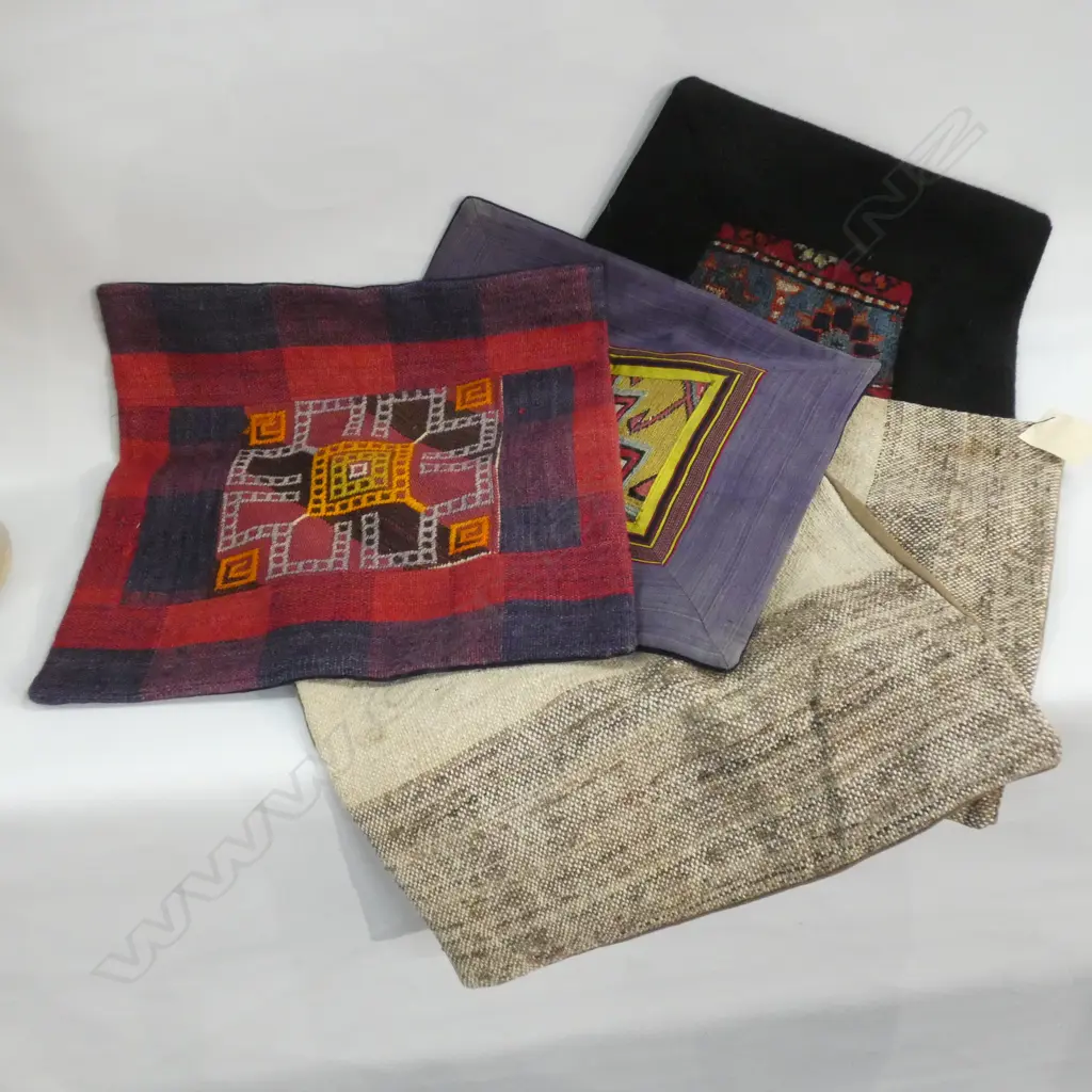 5 WOVEN TURKISH CUSHION COVERS 400mm sq Image 1++