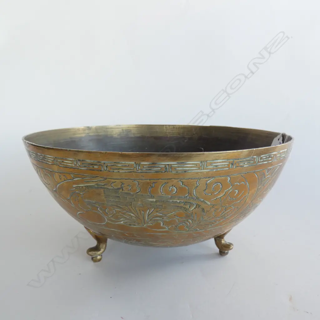 CHINESE BRASS BOWL  D270MM Image 1++