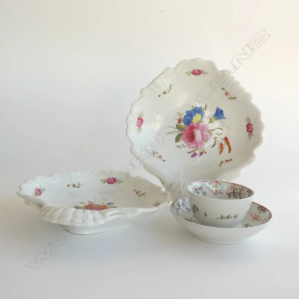 PR COALPORT DISHES, 18thC TEA BOWL & SAUCER Image 1++