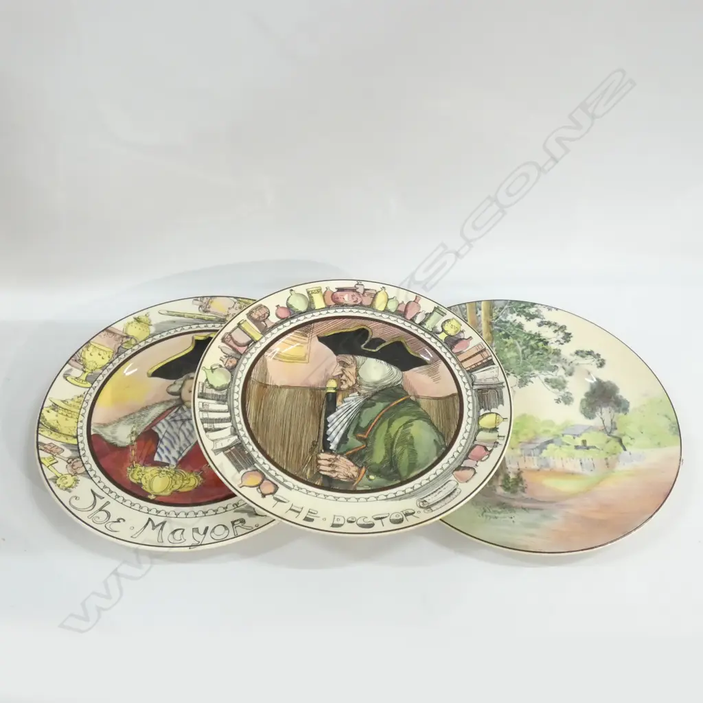 3 ROYAL DOULTON SERIES WARE PLATES; 2 PROFESSIONAL SERIES & 1 GUMTREE DIA 265MM Image 1++