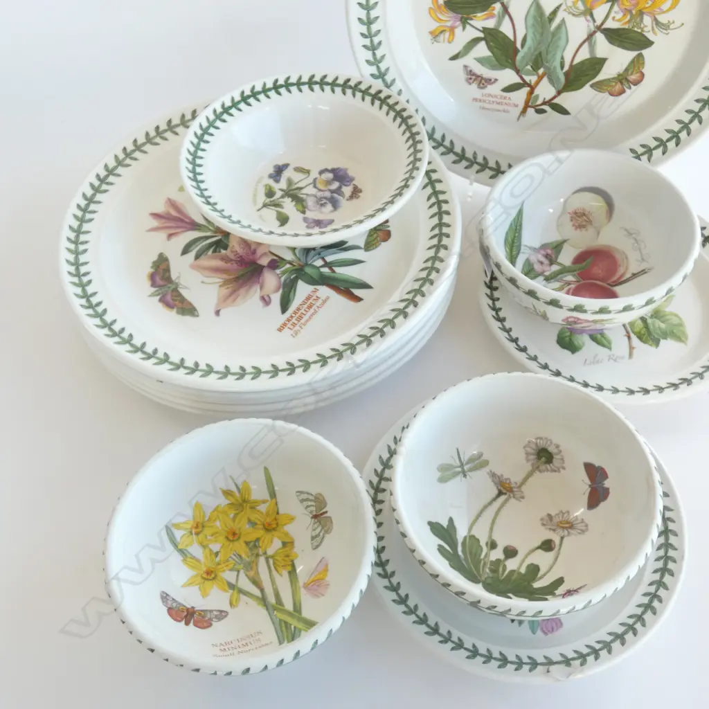 PORTMEIRION 12  ASST BOWLS & PLATES - BOTANIC GARDENS /POMONA / BOTANIC ROSES (SOME A/F) Image 1++