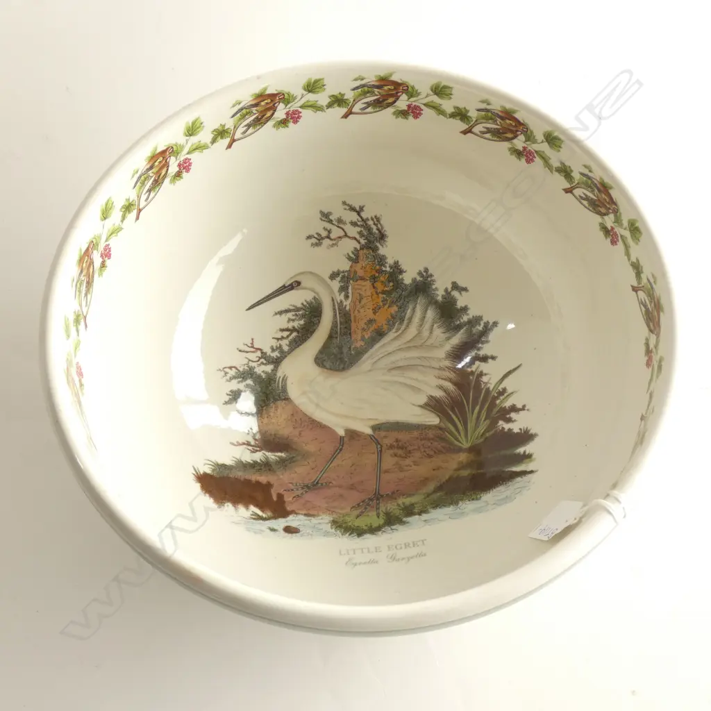LG PORTMEIRION BIRDS OF BRITAIN BOWL - LITTLE EGRET  DIA  280MM Image 1++