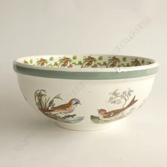 LG PORTMEIRION BIRDS OF BRITAIN BOWL - LITTLE EGRET  DIA  280MM