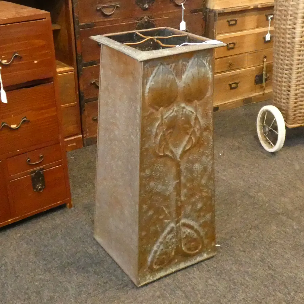 ART NOUVEAU COPPER UMBRELLA STAND H.570mm Image 1++