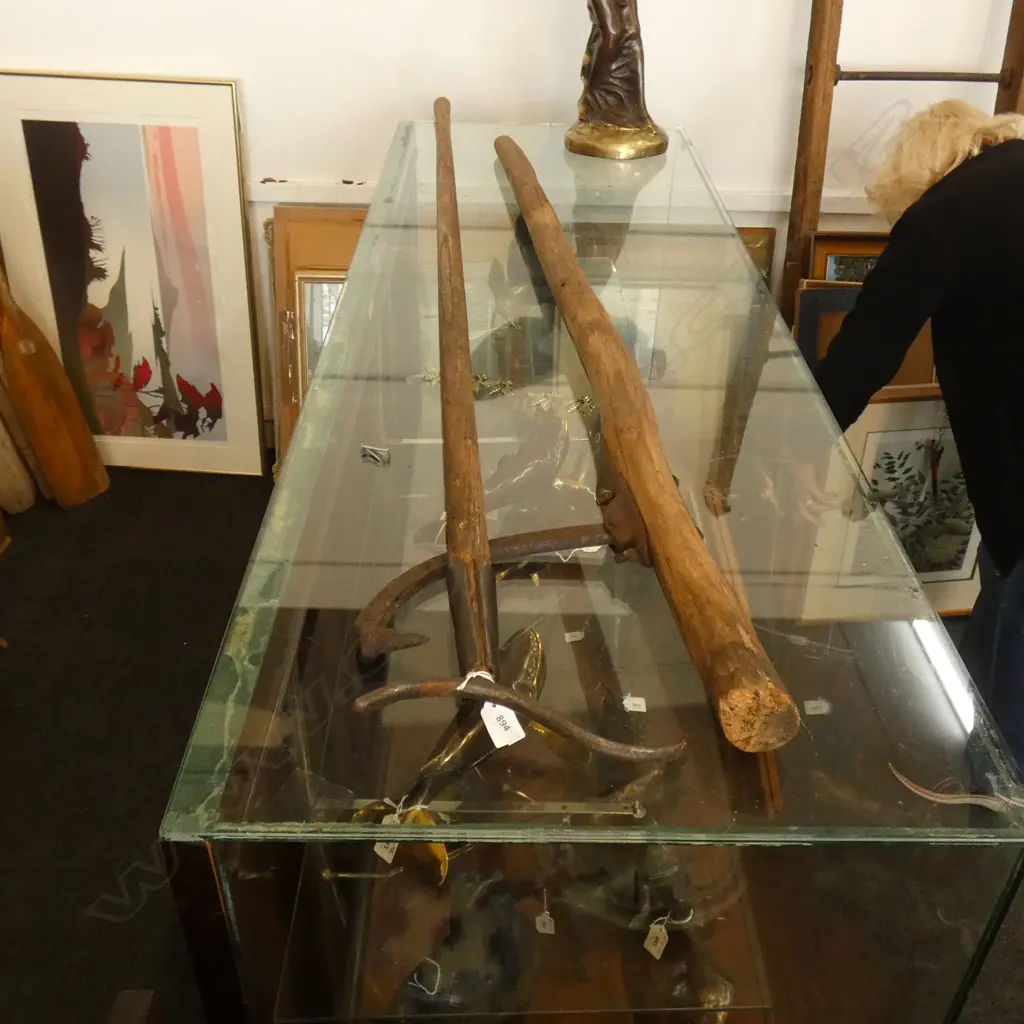 2 EXTRA LONG VINTAGE HOOKS; 1850 / 1540mm Image 1++
